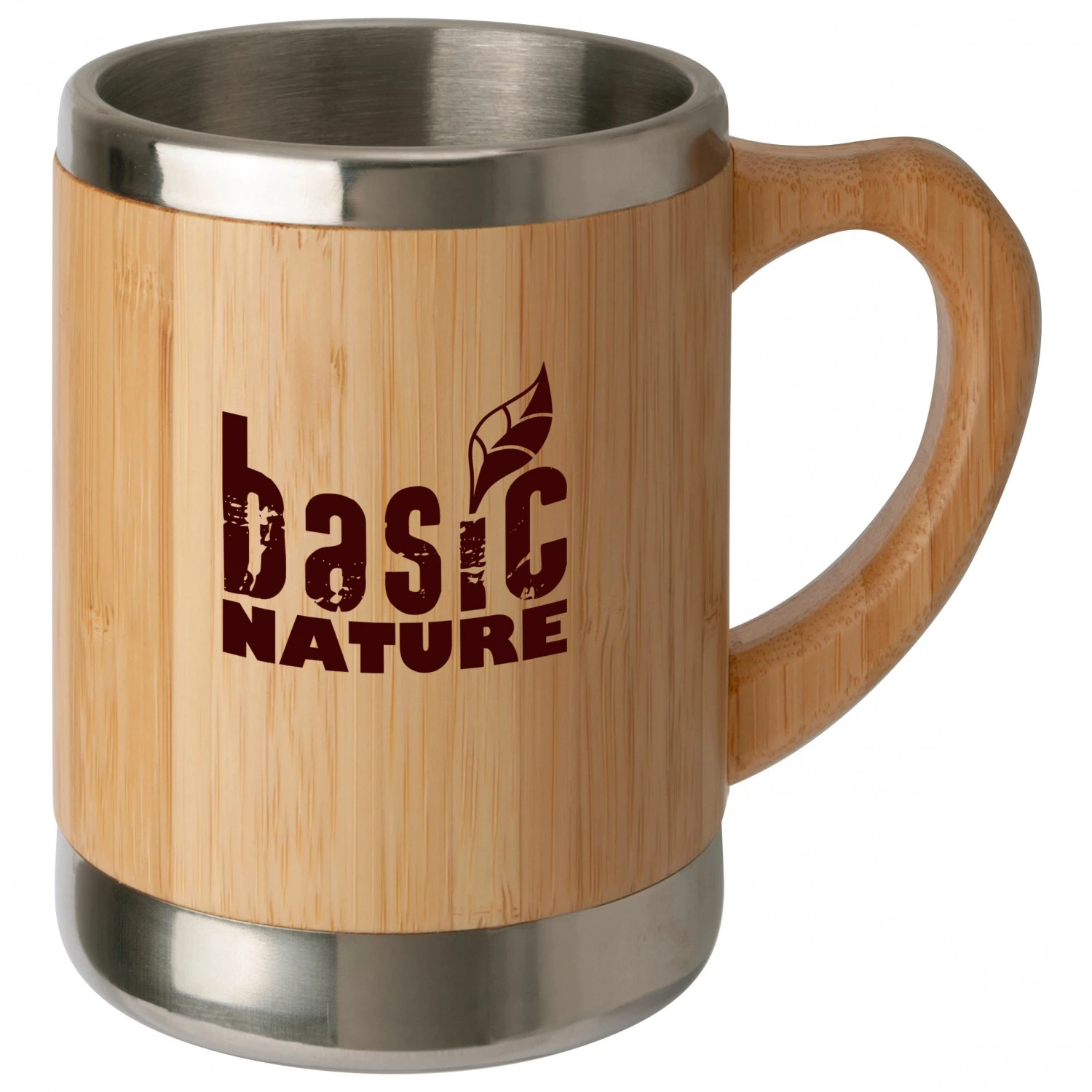 Basic Nature - Tasse En Acier Inoxydable Avec Bambou - Tasse 4 Basic Nature - Tasse En Acier Inoxydable Avec Bambou - Tasse – Image 2