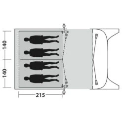 Outwell - Inner Blossburg 380/380A - Tente Intérieure -Matériel De Camping outwell inner blossburg 380 380a tente interieure detail 2