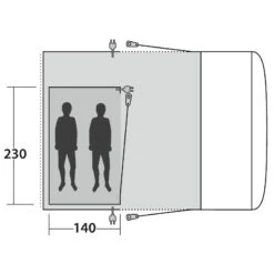 Outwell - Inner Jonesville 290SA/Wolfburg 380A - Tente Intérieure -Matériel De Camping outwell inner jonesville 290sa wolfburg 380a tente interieure detail 2