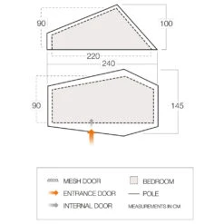 Vango - F10 Hydrogen Air - Tente 1 Place -Matériel De Camping vango f10 hydrogen air tente 1 place detail 3