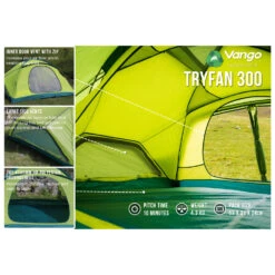 Vango - Tryfan 300 - Tente 3 Places -Matériel De Camping vango tryfan 300 tente 3 places detail 3